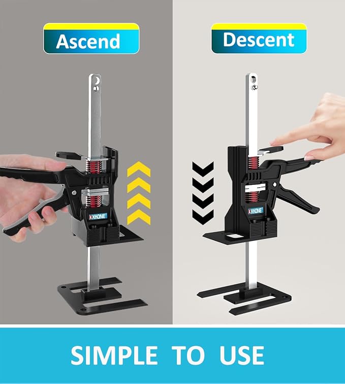 Labor Saving Arm Jack(2 Pcs),Height Lifting Device with Storage Case | For Light or Heavy Lifting: Door, Window, Panel Lifting, Tile Positioning, Cabinet Jacking etc