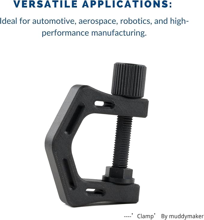 Siraya Tech Fibreheart ABS-CF Core Black Filament - 20% Carbon Fiber Reinforced ABS, Superior Strength with Enhanced Layer Adhesion, 1.75mm, 1KG Spool