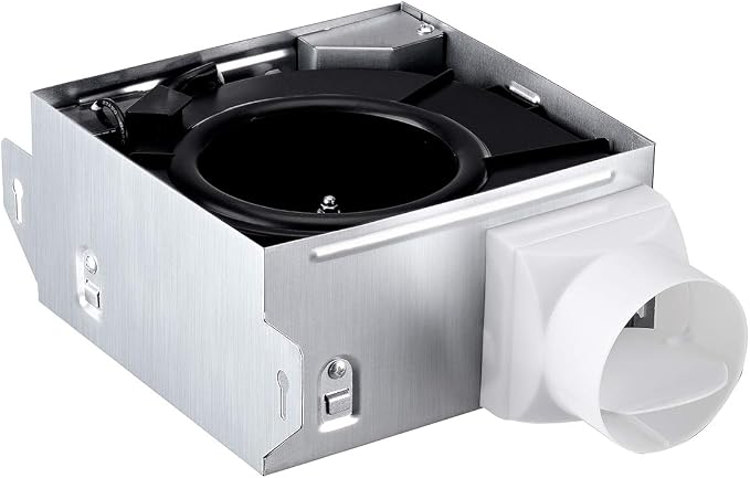 Tech Drive Very Quiet Bathroom fan 50 CFM,1.0Sone,DC Motor,3 Inch Duct | No Attic Access Needed, HVI and Energy Star Certified, Easy to Install,Ceiling Mounted, White