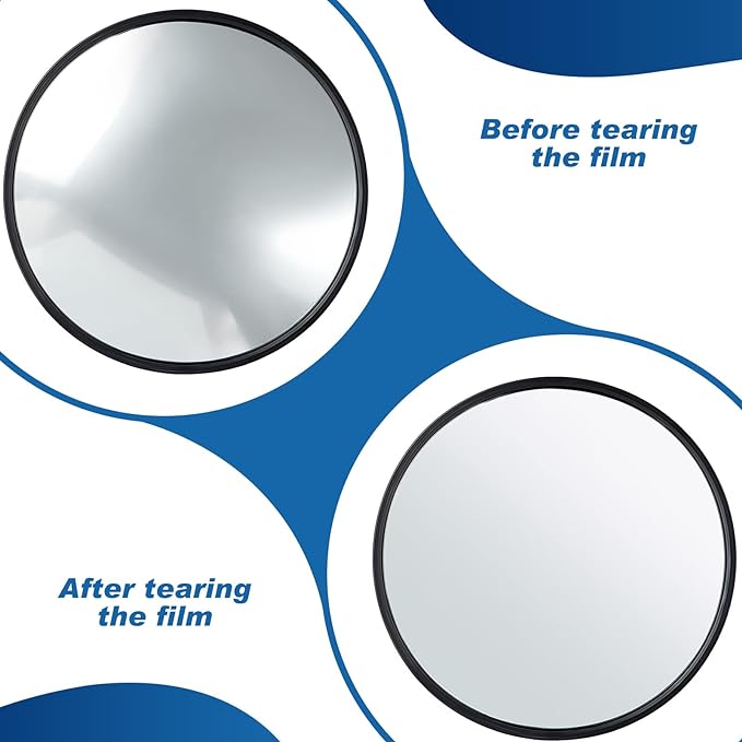 Maitys 2 Pcs Convex Mirror Acrylic Safety Security Traffic Garage Corner Mirror Adjustable Wide Angle View Mirror with Fixing Bracket for Indoor Outdoor School Classroom Warehouse (24 Inch)