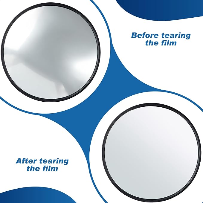 Maitys 2 Pcs Convex Mirror Acrylic Safety Security Traffic Garage Corner Mirror Adjustable Wide Angle View Mirror with Fixing Bracket for Indoor Outdoor School Classroom Warehouse (18 Inch)