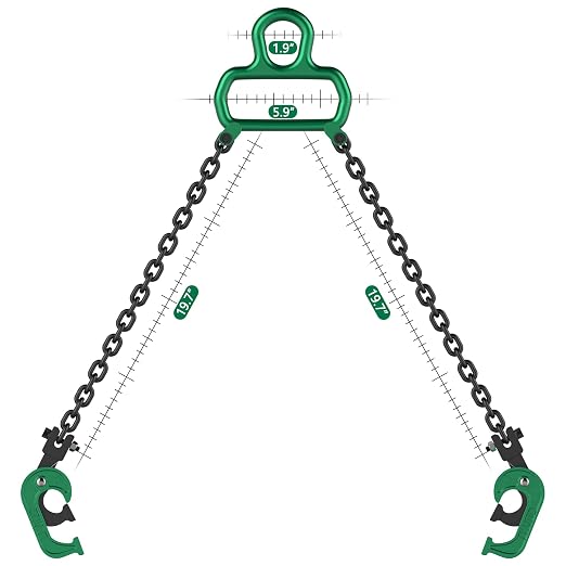 Chain Drum Lifter for 55 Gallon Drums, 2200 lbs Capacity, Enhanced | Automatic Grip Locking • OSHA-Compliant Lifting Design • Heavy-Duty Alloy Construction • Industrial Material Handling