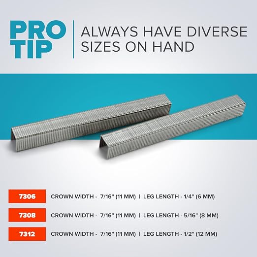 IDL Packaging Heavy Duty Staples for Plier HSP-12 - 7/16" x 5/16" x 0.04" (1 Box, 5000 Pcs) - Non-Rusting, Durable Stainless Steel Staples