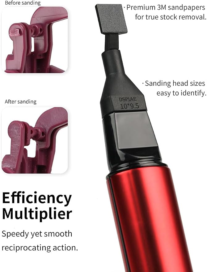 Electric Reciprocating Sander – Precision Multi-Speed Sanding Tool with Fine Sandpaper for Crafts, Miniatures, Jewelry, Woodworking, Resin Kits, Model Automotive Detailing, DIY & Hobbyists