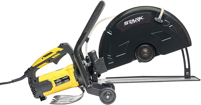 XtremepowerUS 3200W Electric 16" Circular Saw Concrete Saw Wet/Dry Concrete Cutter 20AMP With Water Line Attachment Wet Concrete Saw (Blade Included) Ideal for DIY House, Foundation