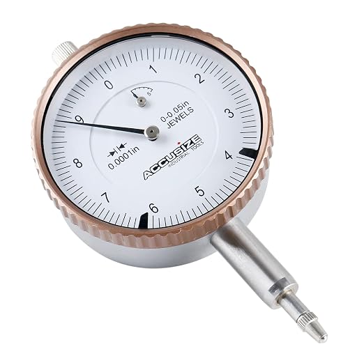 Accusize Industrial Tools Agd2 Style 0-0.05'' by 0.0001'' Dial Indicator with Lug Back, P900-S097 | 0-0.05" by 0.0001", AGD2 Style, Lug Back