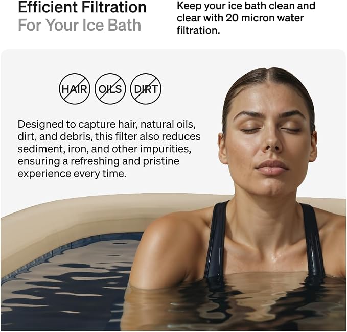 5" x 2.5" Cold Plunge Water Filter 20 Micron (8-Pack) Water Chiller Filter Replacement