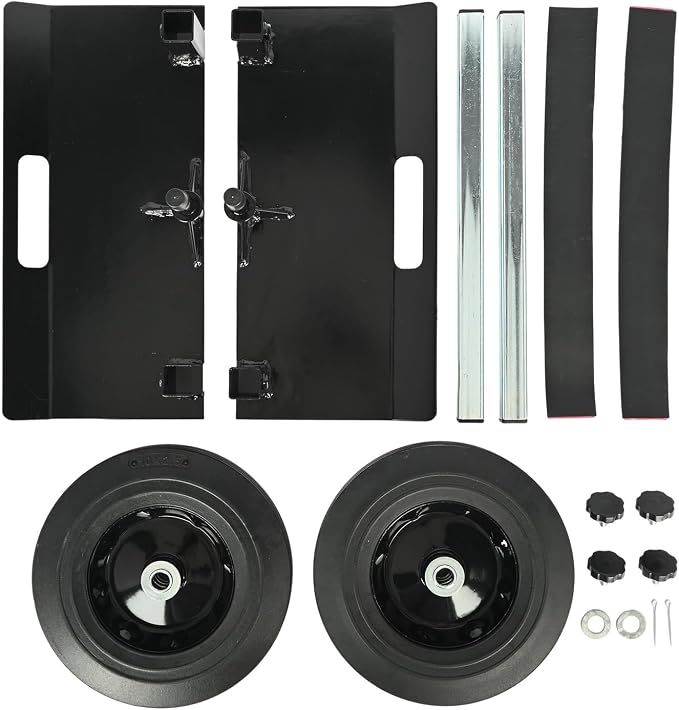 AIWFL Panel Dolly Heavy Duty Door Cart 1100LBS Capacity Adjustable Drywall Mover with 10" Solid Wheels Panel Cart for Drywall Sheet Material Handling All Terrain Slab Dolly Black
