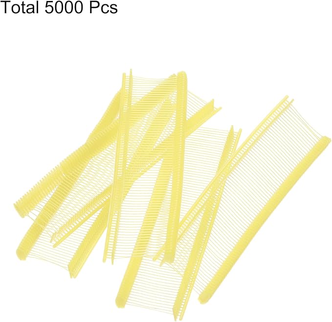 uxcell 5000pcs 0.8 Inch(20mm) Micro Tagging Gun Fasteners, Tag Pins Clothing Tagging Barbs Attachments Plastic Garment Price Tag Barb for Clothes, Light Yellow