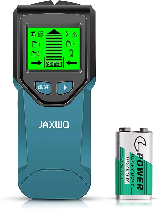 Stud Finder Wall Scanner - 5 in 1 Stud Finder Tool w/Smart Chip and HD LCD Display, Stud Detector Beam Finders for the Center and Edge of Wood AC Wire Metal Studs Joist Pipe (‎Dark Aqua)