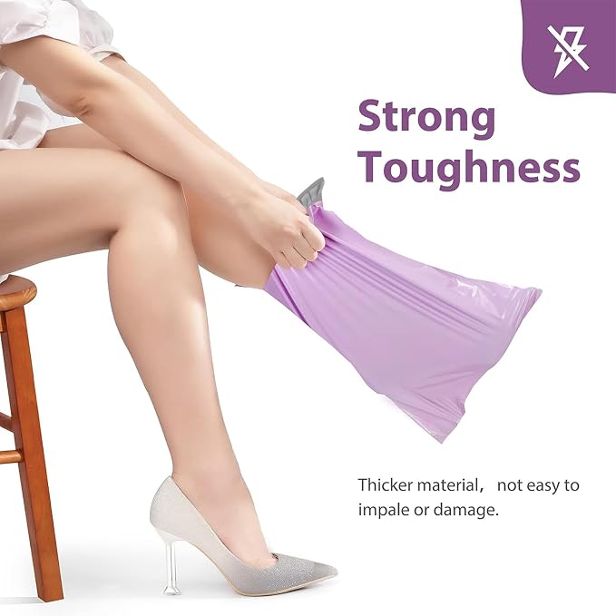 Fuxury Poly Mailers 10x13" 500 pcs, Shipping Bags Bulk for Clothes,Purple | Strong Adhesive Packaging Mailers Poly Bag,Waterproof Self Seal Mailing Envelopes,For Books Clothing Business,Boutique&Online