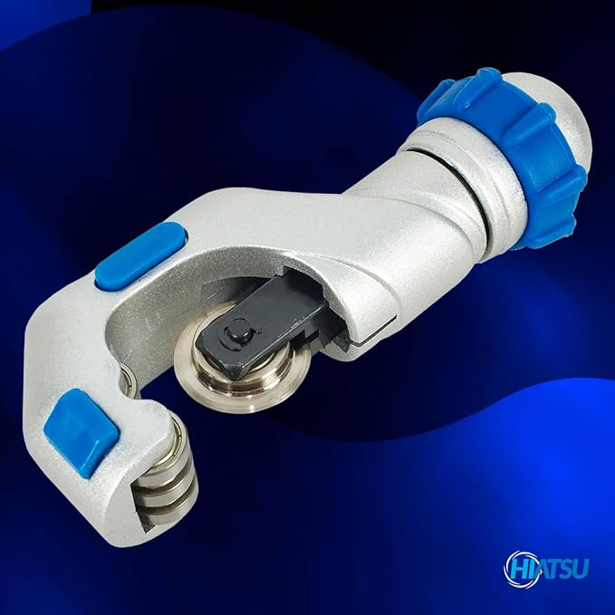 Hiatsu CTH-114 Professional Tube Cutter 3/16" 1/4" 3/8" 1/2" 5/8" 3/4" 7/8" 1" 1-1/4" Premium, Fast Clean Cut Tool for Copper, Brass, Aluminum, PVC, Plastic Pipes, Refrigeration