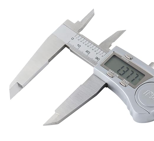 Accusize Industrial Tools IP54 Digital Caliper, 0-12", 2015-0300 | IP54 Water-Resistant, Stainless Steel, 0.0005 in/0.01 mm Resolution, ±0.04 mm Accuracy