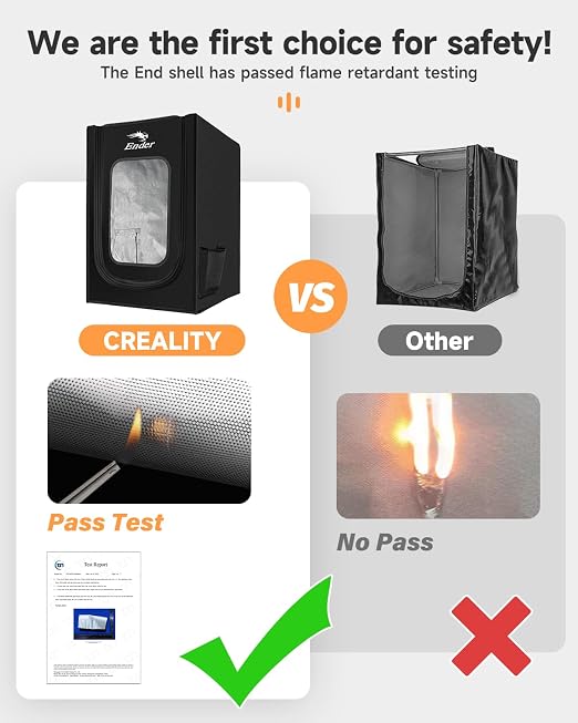 Creality Official 3D Printer Enclosure Fireproof and Dustproof Tent Constant Temperature Protective Cover Storage 480*600*720mm for Ender 3/Ender 3V2/Ender 3S/S1/S1 Pro/Ender 3Pro/Ender 3 Neo/3 V2 Neo