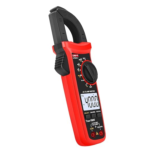 UNI-T Digital Clamp Meter UT201+, AC Current True RMS HVAC Volt Amp Ohm Meter Clamp On Multimeter, Auto Ranging 4,000 Counts NCV AC DC Voltage Frequency Resistance Continuity Diode Tester