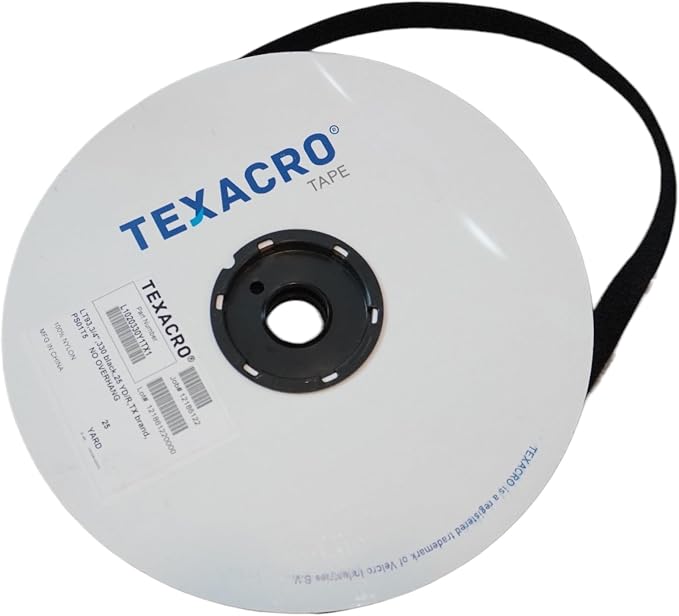 TEXACRO Velcro Brand Essential Loop 71/BLK07525 70/71 Adhesive-Backed Loop-Side Only: 3/4" x 75 ft., Black