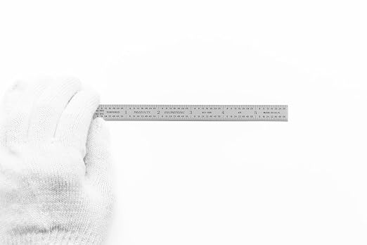 PEC Tools 6" Flexible Machinist Rule - Made in USA - 4R Graduations (1/8,1/16,1/32,1/64), Hardened Steel Ruler, Built to Last for Lifetime