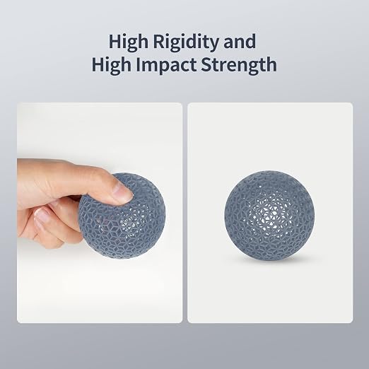 ANYCUBIC Tough Resin 2.0, 3D Printer Resin with Upgraded High Toughness and High Precision, 365-405nm Fast Curing 3D Resin for 4K 8K LCD/DLP/SLA 3D Printing (Grey+Grey, 2kg)