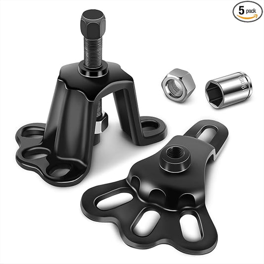DNA Motoring Universal 5pc Front Wheel Hub Puller Set & Hub Axle Puller, Installer Remover Auto Hub Puller Tools Set, w/Case, TOOLS-00559