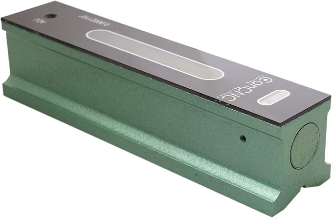 Accusize Industrial Tools 8 inch Professional Master Precision Level in Fitted Box, Accuracy 0.0002''/10'', S908-C608 | 0.0002"/10" Accuracy, V-Grooved Base, Cross Test Vial, Cast Iron, B: 1.830", C: 1.574", D: 1.890", S908-C608