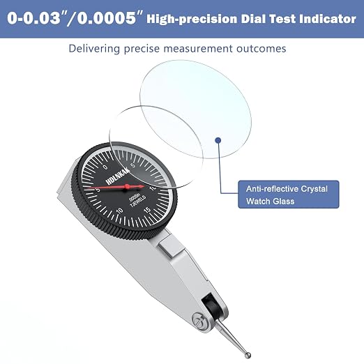 HDLNKAK Dial Test Indicator with Magnetic Base Stand（90lbs /40kg),Digital Outside Micrometer (0-1”/25mm), 0.00005"/0.001mm Precision