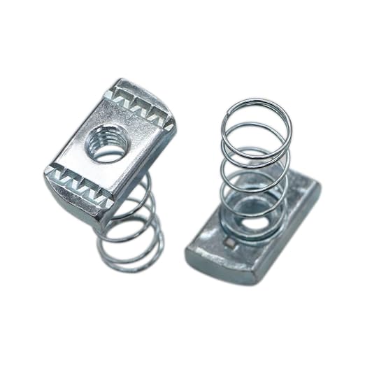 (100) Strut Channel Nuts, 3/8-16 Spring Channel Nuts with Zinc Electroplate Finish, Long Spring Nuts Great for Use with Strut Channel (100 Pack)