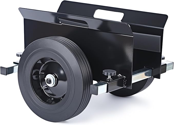Heavy Duty Panel Dolly 1100LBS Capacity Door Cart with 10" Solid Rubber Wheels,Adjustable Clamp Panel Cart with Handle, All Terrain Slab Dolly for Drywall Sheet Heavy Material-Black