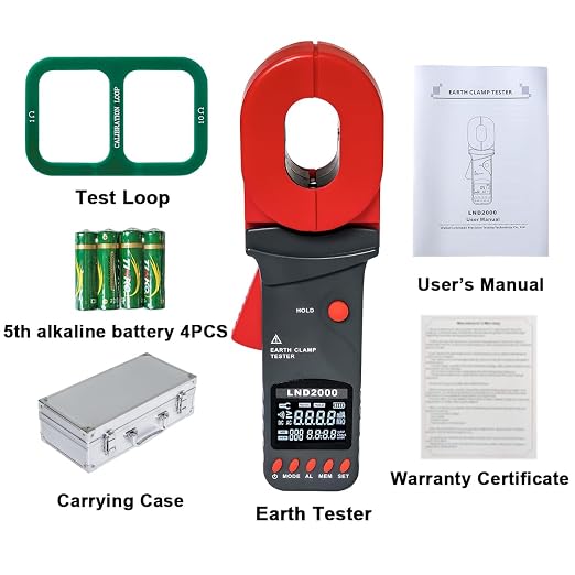 0.01‑200Ω Clamp Grounding Resistance Meter Handheld Digital Ground Earth Resistance Tester Testing Device