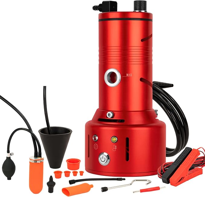 Automotive Smoke Machine Leak Detector, Built-in Air Pump, Evap Smoke Machine Leak Tester for Vacuum Leak Detection, 12V DC Smoke Tester Automotive Tools Kit for Pipe System