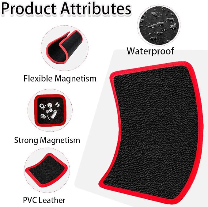 Flexible Magnetic Tool Mat Set for Mechanics,Foldable Magnetic Tool Holder | Upgraded 3 Pack Magnetic Pads for Tools,3 Sizes Magnetic Parts Tray Pad for Automotive Repair,Garage,Workshop & DIY Projects