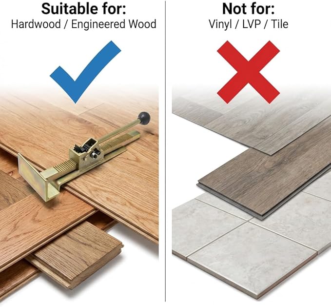 QWORK Flooring Jack – Ratcheting Alignment Tool for Hardwood Installation, Edge Tightening & Board Straightening