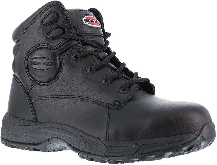 Iron Age Mens Ground Finish 6 Inch Electrical Soft Toe Work/Duty - Black