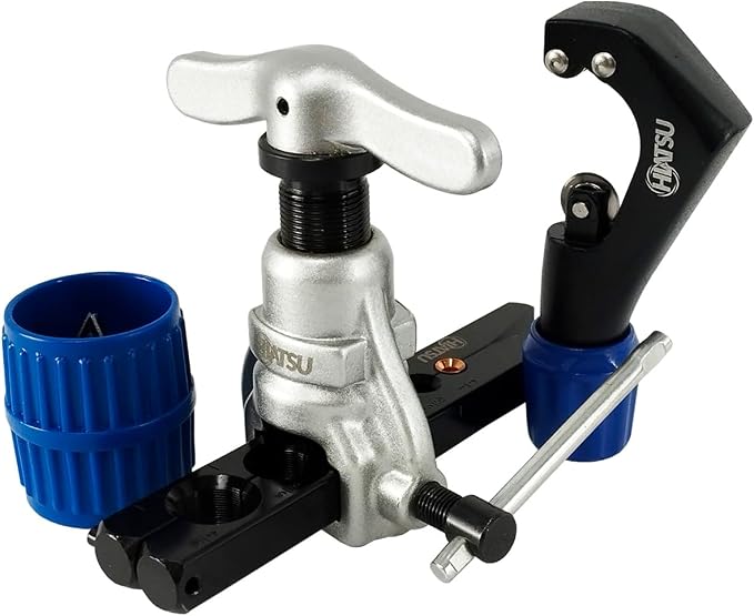 Hiatsu Professional Flaring Tool Kit - Heavy-Duty HVAC Flaring Tool Set with Copper Flaring Tool for 1/4-3/4 Inch Tubing