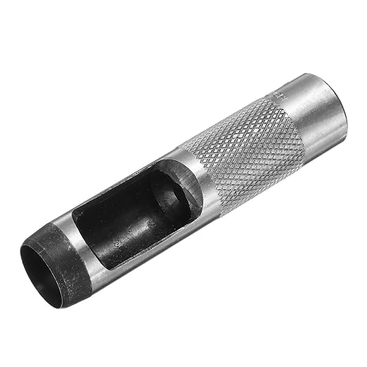 HARFINGTON Leather Round Hole Punch, 19mm Hollow Hole Puncher Cutter Carbon Steel Circle Hole Punching Cutting Tool for Belt/DIY Leather Craft