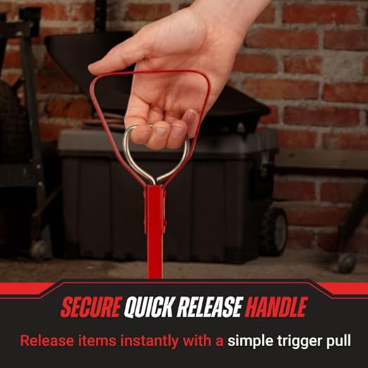 Magnetic Pickup Tool – Large Magnet with 25lb Pull, 27.5-Inch Reach, and Quick Release Handle – Workshop Floor Sweeper by Stalwart
