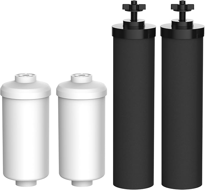 Filterlogic Gravity Water Filter Replacement for Berkey® BB9-2® Filter | Replacement for Berkey®, Purewell®, ProOne®, Alexapure®, BB9-2® Black Filter & PF-2® Fluoride Filters, NSF/ANSI 372 Standard
