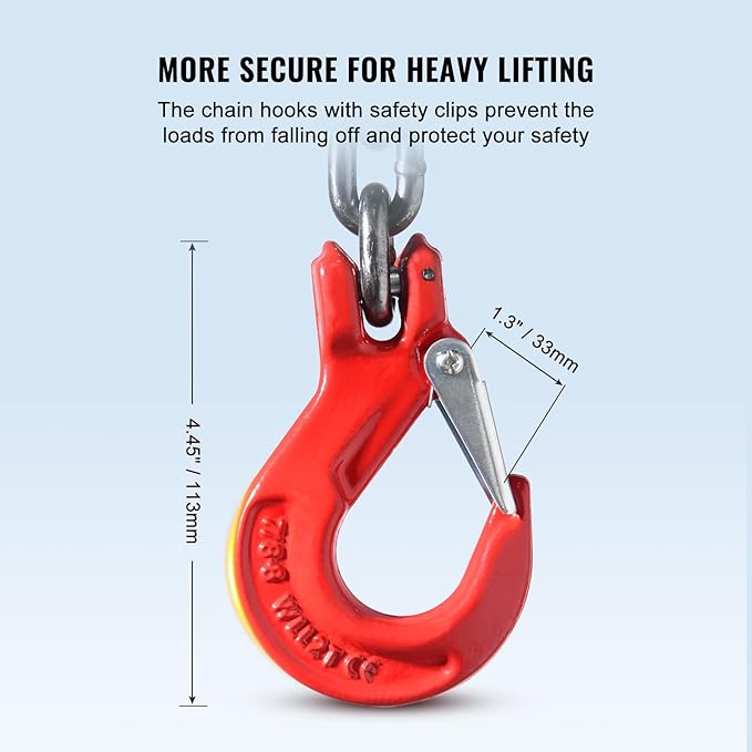 VEVOR Chain Sling with 2 Leg Grab Hooks