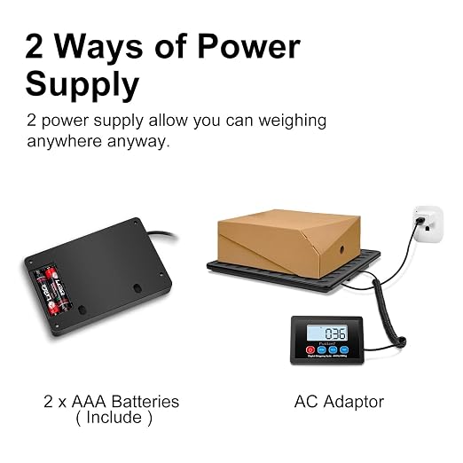 Fuzion Shipping Scale, 440LB x 10g High Accuracy Digital Postal Scale | Durable Alloy Steel Platform, Heavy Duty Scale for Packages, Luggage, Large Floor Scale Battery and AC Adapter Included