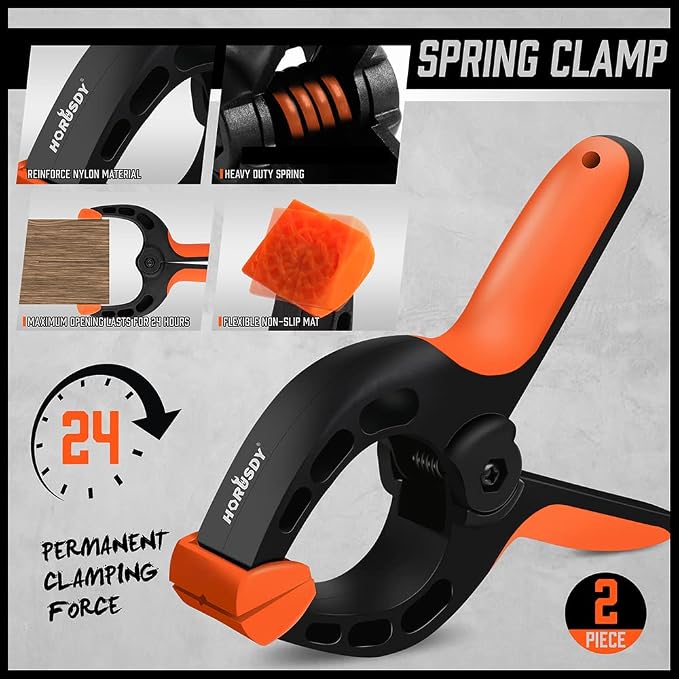 HORUSDY 8-Pack Bar Clamps for Woodworking, 12" and 6" Bar Clamps, Wood Working Clamp Sets, Quick Clamps F Clamp with 150 LBS Load Limit (8-Pack Wood Clamps)