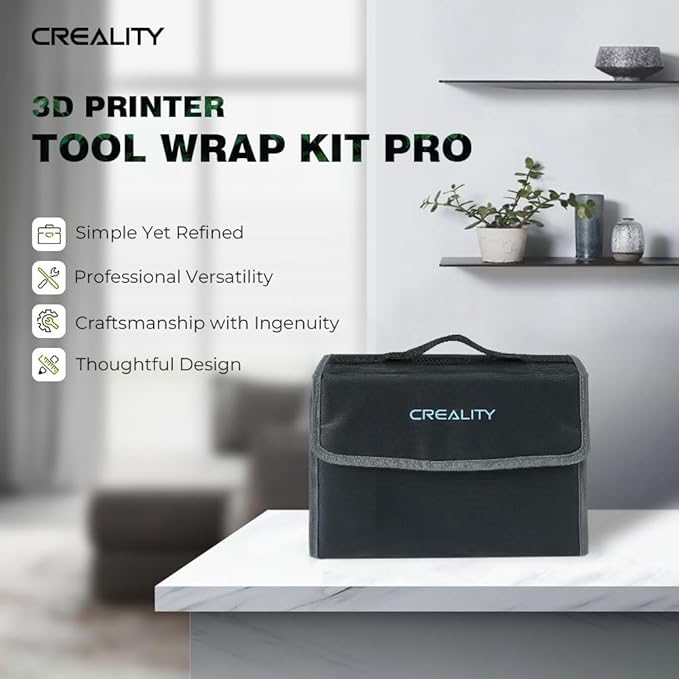 Creality 3D Printer Tool Kit, 74Pcs 3D Printing Tool Wrap Kit Assembly/Removal/Filament Cutting Set 3D Printer Accessories for All FDM Printers Cleaning Finishing Printing