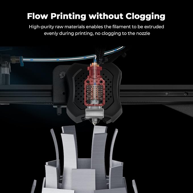 Creality PLA Filament 1.75mm, Tough and Durable 3D Printer Filament with +/-0.02mm Accuracy, Smooth Printing 1KG Spool, Grey