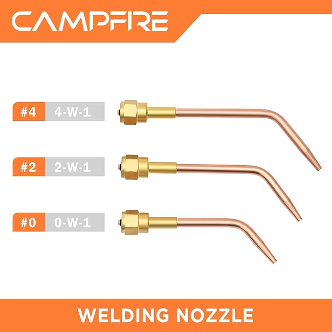 CAMPFIRE Oxygen Acetylene Torch Kit, 12 Pcs Welding Cutting Torch Kit With Check Valves And Tool Bag