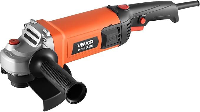 VEVOR Angle Grinder, 7" Electric Grinder Power Tool, 13Amps 8500RPM High-Speed Corded Angle Grinders with 270° Adjustable Dust Guard for Metal Grinding, Cutting, Rust Removal (Disc Not Included)