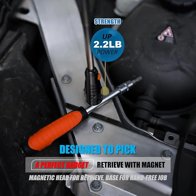 VIBELITE Gifts for Men, Magnetic Flashlight with Tool Magnetic Lanyard, Telescoping Magnet Pickup Tool, Cool Gadgets Fathers Day Dad Gifts, Birthday Gifts for Men, Dad, Husband, Women, Dad Gifts