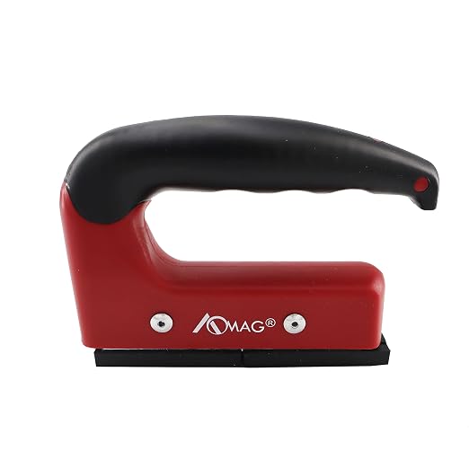 Heavy Duty Magnet with Rubber Ergonomic Handle, Powerful Magnetic Manual Pickup Tool for Lifting Metal Objects, Iron Plates, Doors (160Lbs)