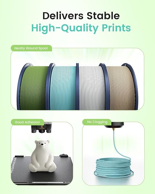 Marble PLA Filament 1.75mm, Natural-Like Texture, Less Brittle, 1kg(2.2lbs) SUNLU High Speed Rock PLA 3D Printer Filament, Shadow Storm