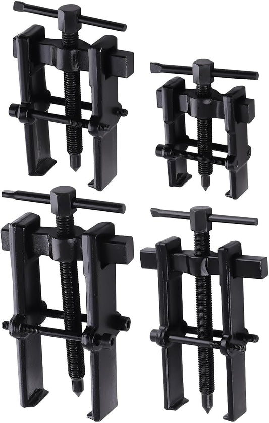 maXpeedingrods 2 Jaw Bearing Puller 2'' 3'' 4'' 6'', Adjustable Two Jaws Bearing Puller Tool, CRV Steel Bearing Gear Remover Separator Tool for Removing Bearings, Pulleys, Flywheels, 4PCS