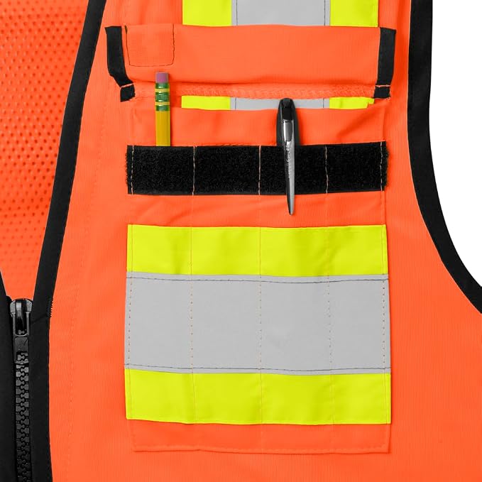 Ironwear 1278 Class 2 Flame-Retardant Safety Vest with Zipper
