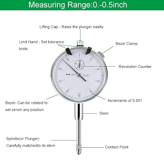 HDLNKAK Outside Micrometer Set 0-4" +Dial Indicator Bore Gauges 2"-6"/0.001" Extender Dial Bore Gauges, Cylinder Bore Gauges Measurement, Bore Gauge Set Ensuring Precision for Machinist