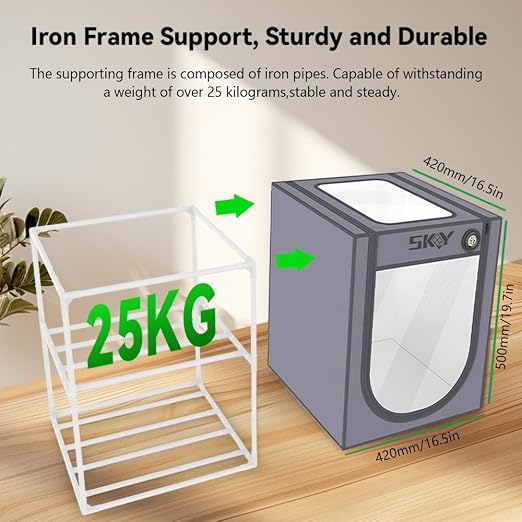 3D Printer Filament Storage Box with Thermo-Hygrometer - 2 Tiers Metal Filament Storage Rack with Cloth Cover,- 3D Filament Holder for Home, Office Workshop, Studio 20 Rolls - Grey